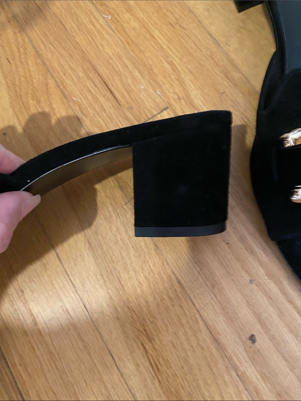 Vaneli Black Suede Sandals. Sz. 10. Like new. - Picture 4 of 11